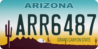 AZ license plate ARR6487