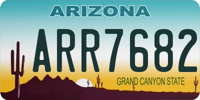 AZ license plate ARR7682