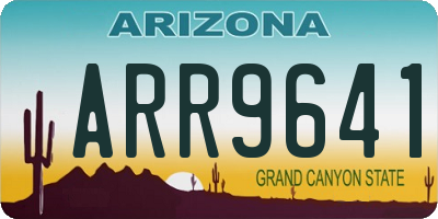 AZ license plate ARR9641