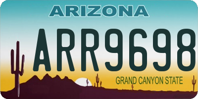 AZ license plate ARR9698