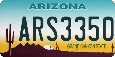 AZ license plate ARS3350
