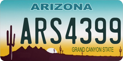 AZ license plate ARS4399