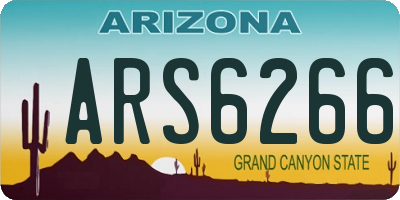 AZ license plate ARS6266