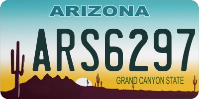 AZ license plate ARS6297