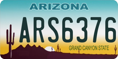 AZ license plate ARS6376