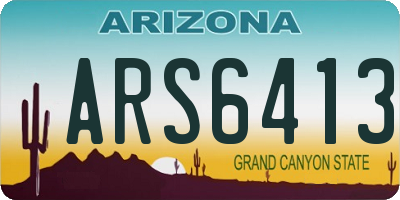 AZ license plate ARS6413