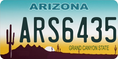 AZ license plate ARS6435