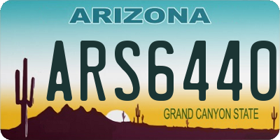 AZ license plate ARS6440