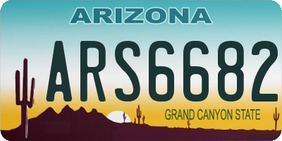 AZ license plate ARS6682
