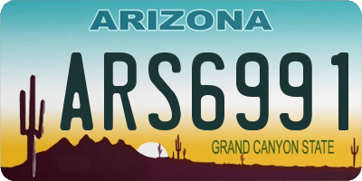 AZ license plate ARS6991