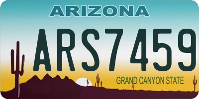 AZ license plate ARS7459