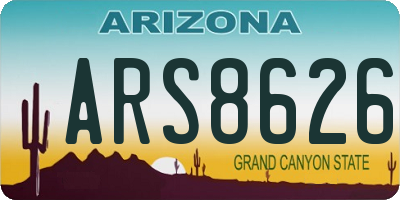 AZ license plate ARS8626