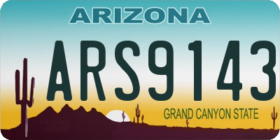 AZ license plate ARS9143