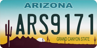 AZ license plate ARS9171