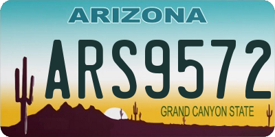 AZ license plate ARS9572