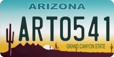 AZ license plate ART0541