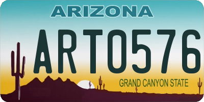 AZ license plate ART0576