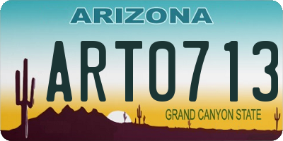 AZ license plate ART0713