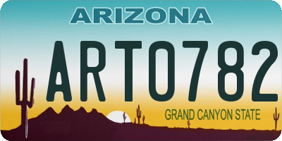 AZ license plate ART0782