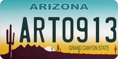 AZ license plate ART0913