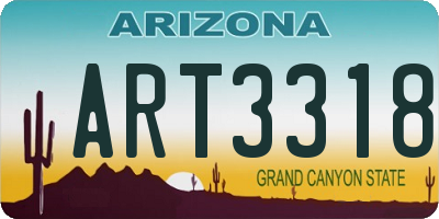 AZ license plate ART3318