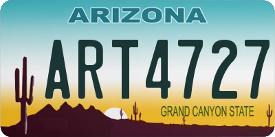 AZ license plate ART4727