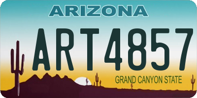 AZ license plate ART4857