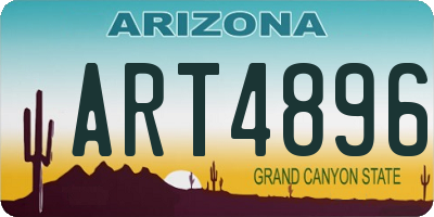 AZ license plate ART4896