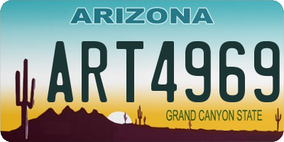 AZ license plate ART4969