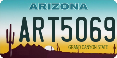 AZ license plate ART5069
