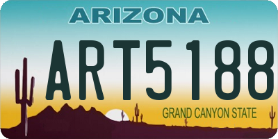 AZ license plate ART5188