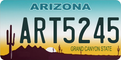 AZ license plate ART5245