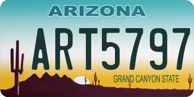 AZ license plate ART5797