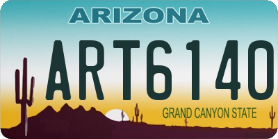AZ license plate ART6140