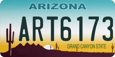 AZ license plate ART6173
