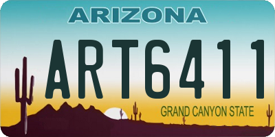 AZ license plate ART6411