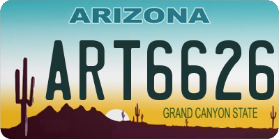 AZ license plate ART6626