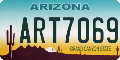 AZ license plate ART7069