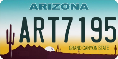 AZ license plate ART7195