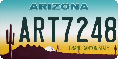 AZ license plate ART7248