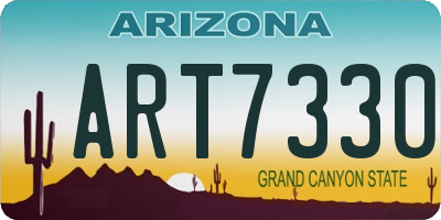 AZ license plate ART7330