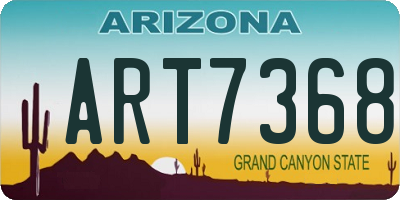 AZ license plate ART7368