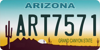 AZ license plate ART7571