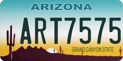 AZ license plate ART7575