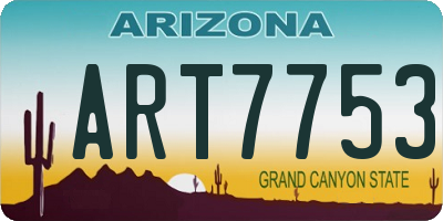 AZ license plate ART7753