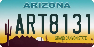 AZ license plate ART8131