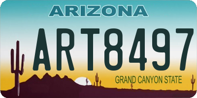 AZ license plate ART8497