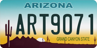 AZ license plate ART9071