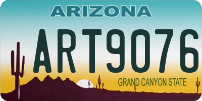 AZ license plate ART9076