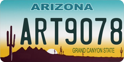 AZ license plate ART9078